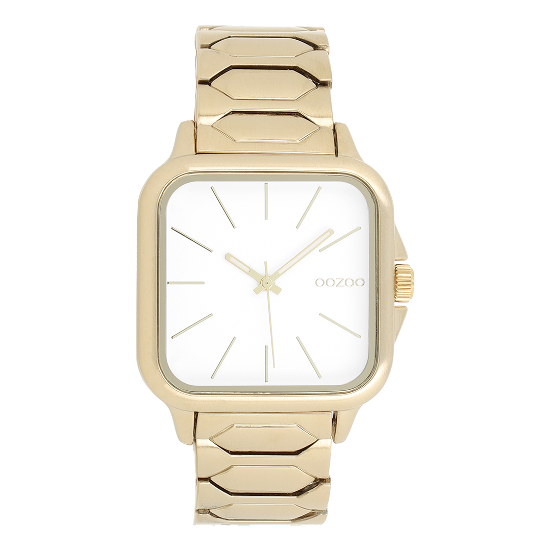 Gold coloured OOZOO watch with stainless steel bracelet - C11605